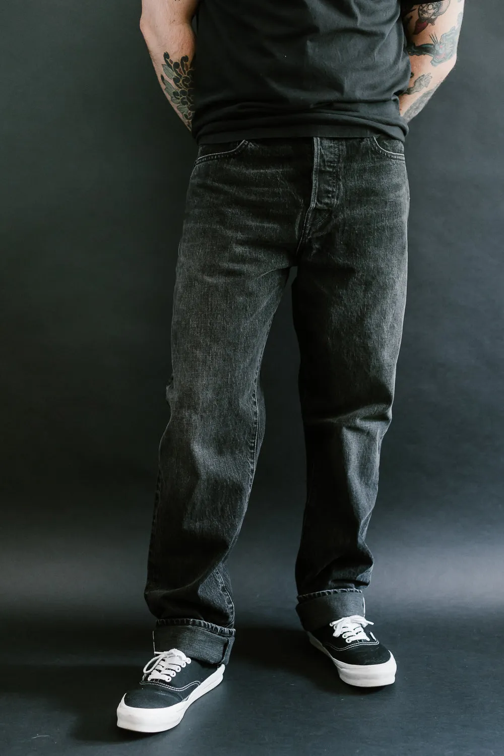 15oz - Washed Selvedge Strider Pant - Light Stealth