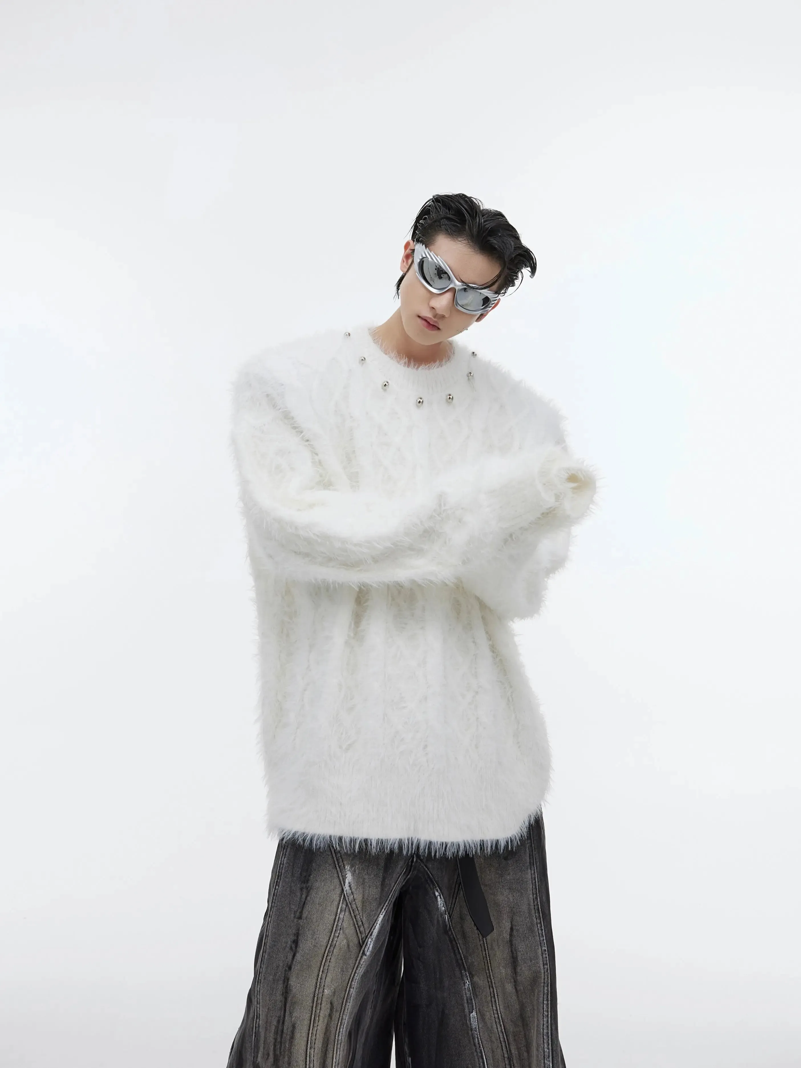 【23s September.】Solid Color Metallic Button Knitted Sweater