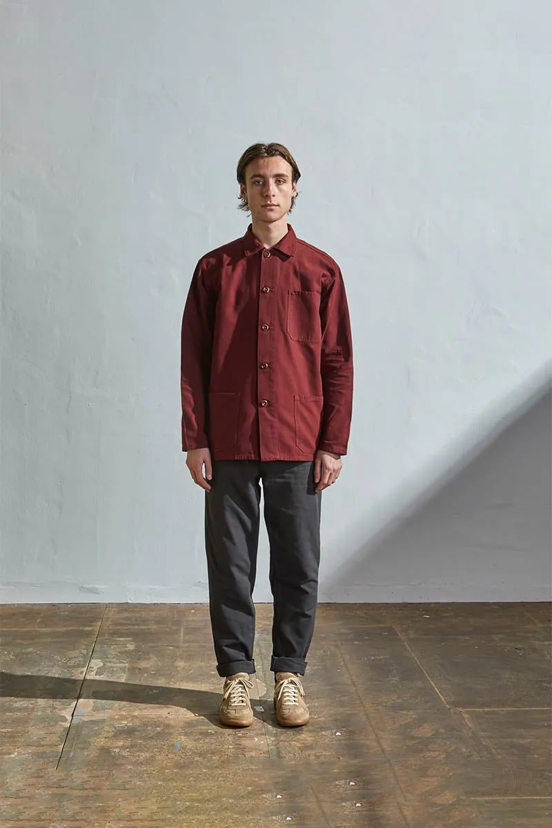 3001 Button Overshirt | Merlot