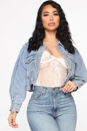 A Dime A Denim Crop Jacket - Light Wash