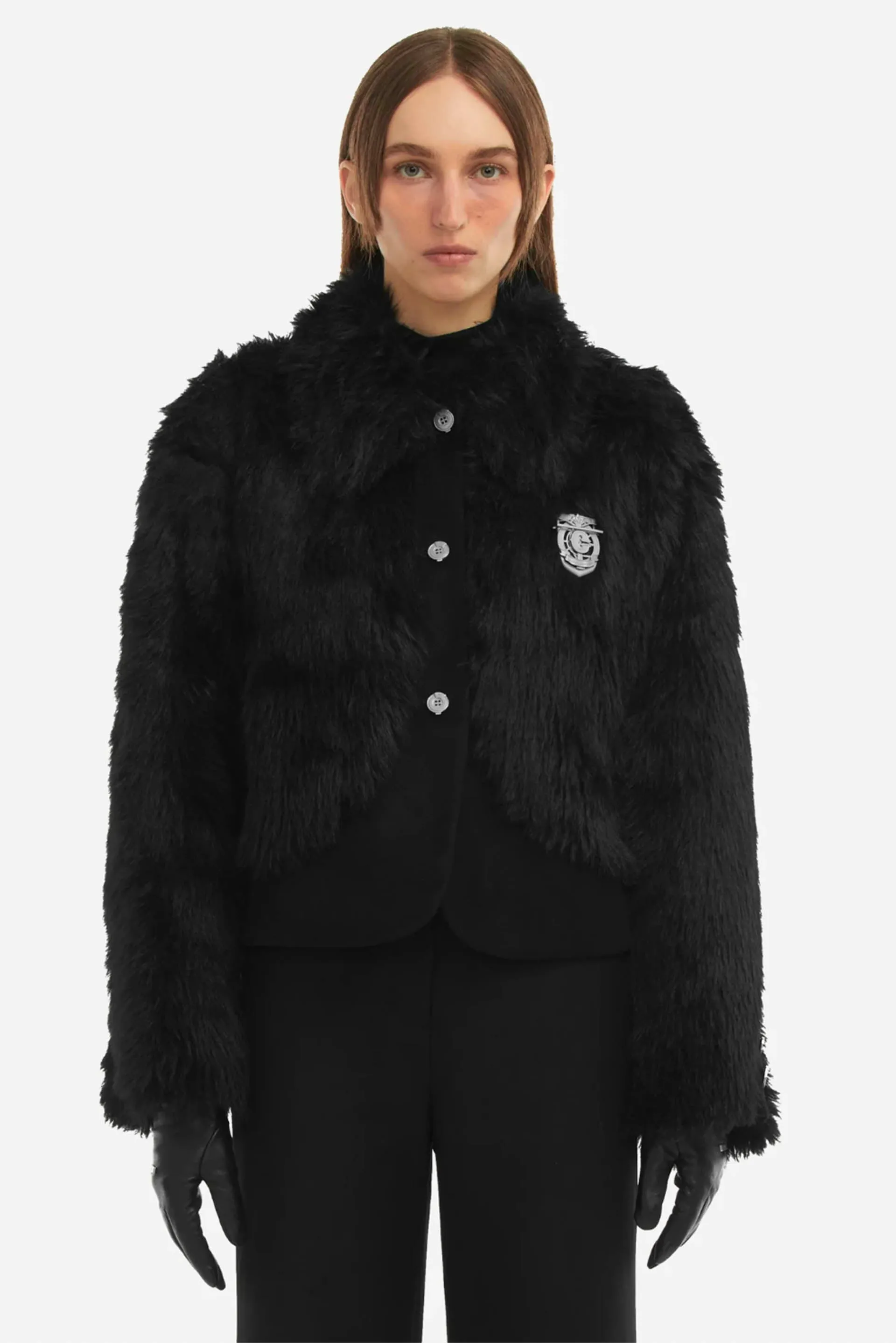 Arch Panelled Fur Jacket