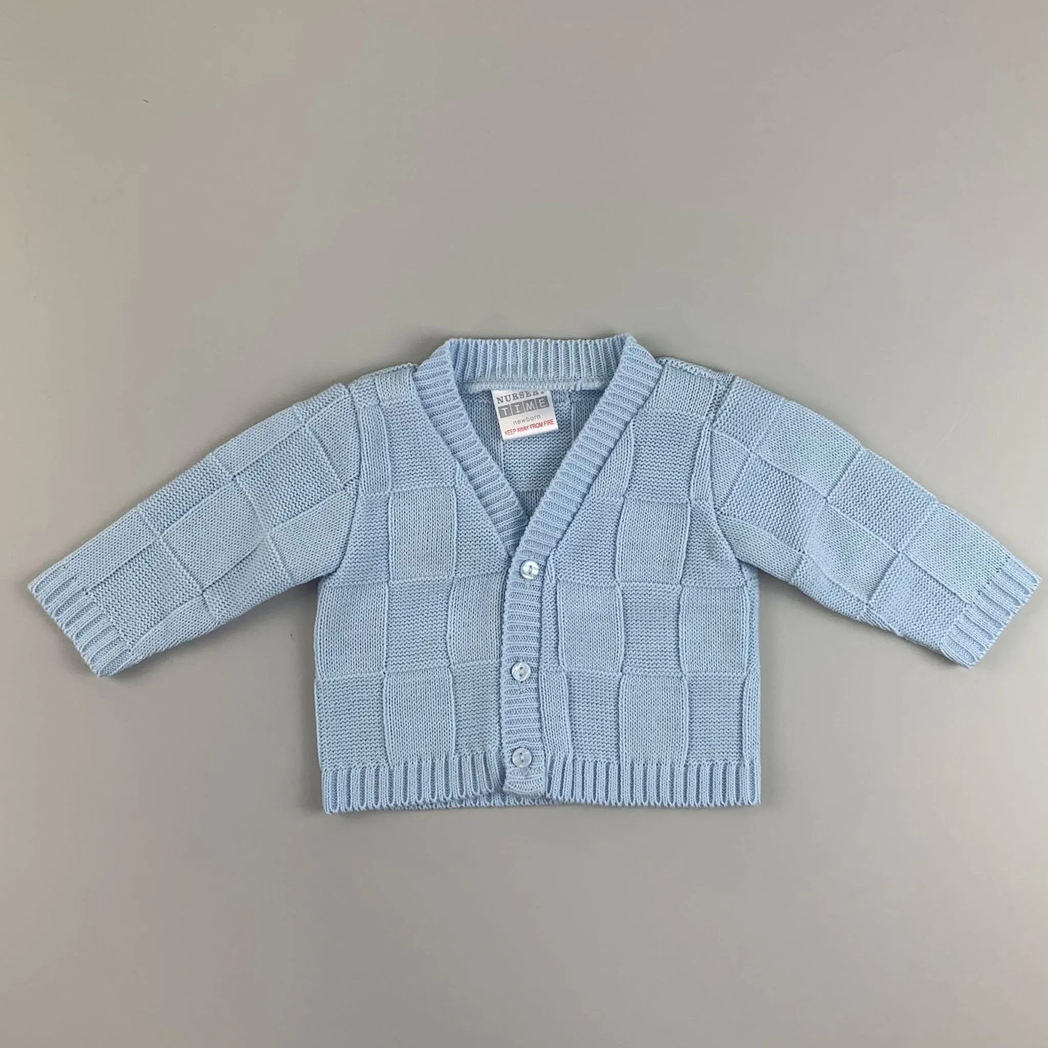 Baby Boys Knitted Design Cardigan - Blue