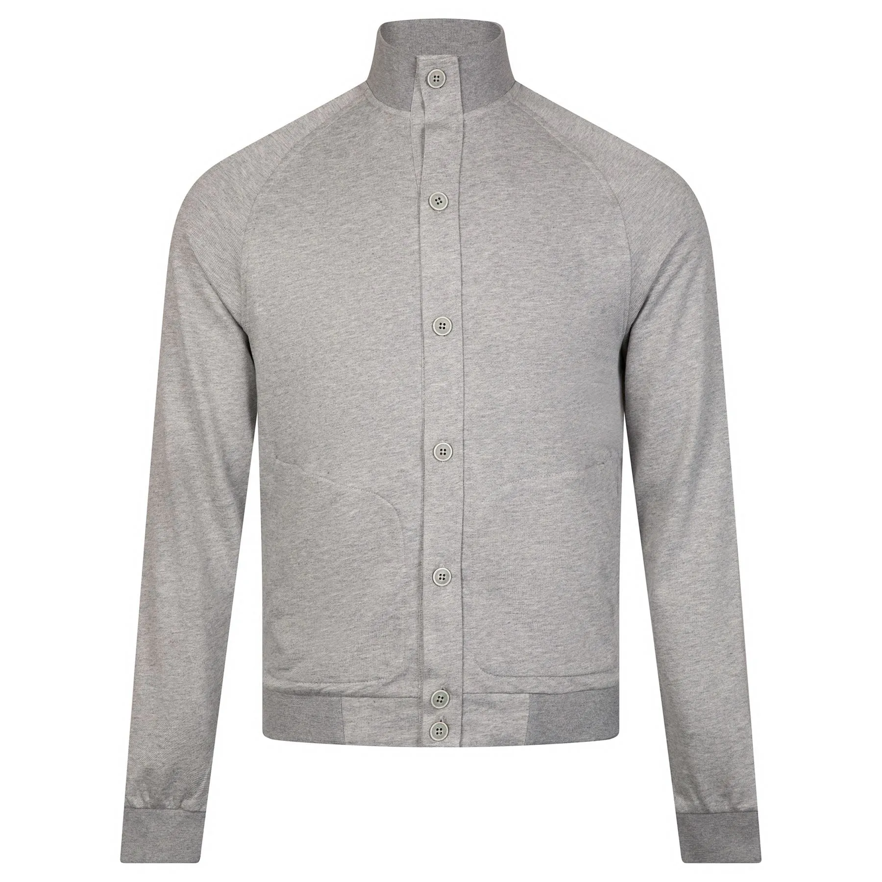 Baldwin Button Front Knit Jacket British Grey - SS24