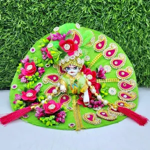 Beautiful parrot pink dress for laddu gopal ji