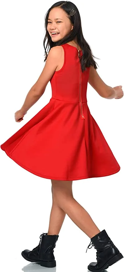 Big Girls Star Bib Skater Dress