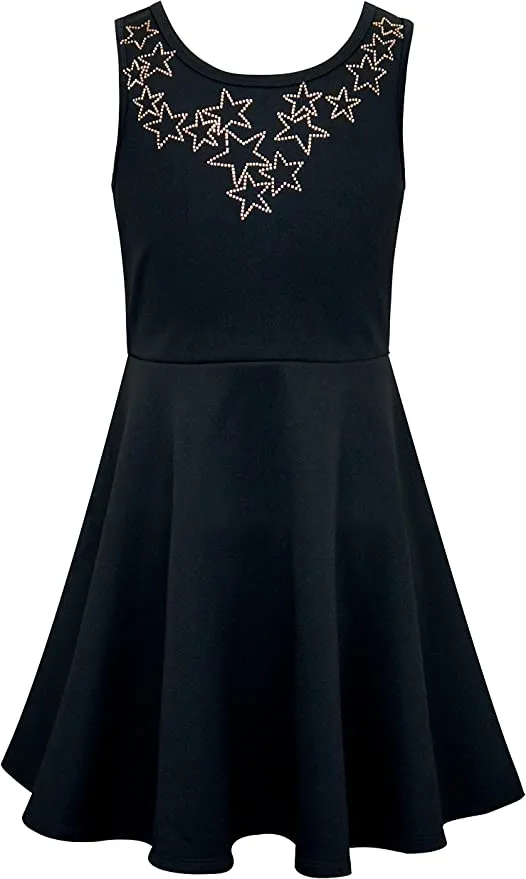 Big Girls Star Bib Skater Dress