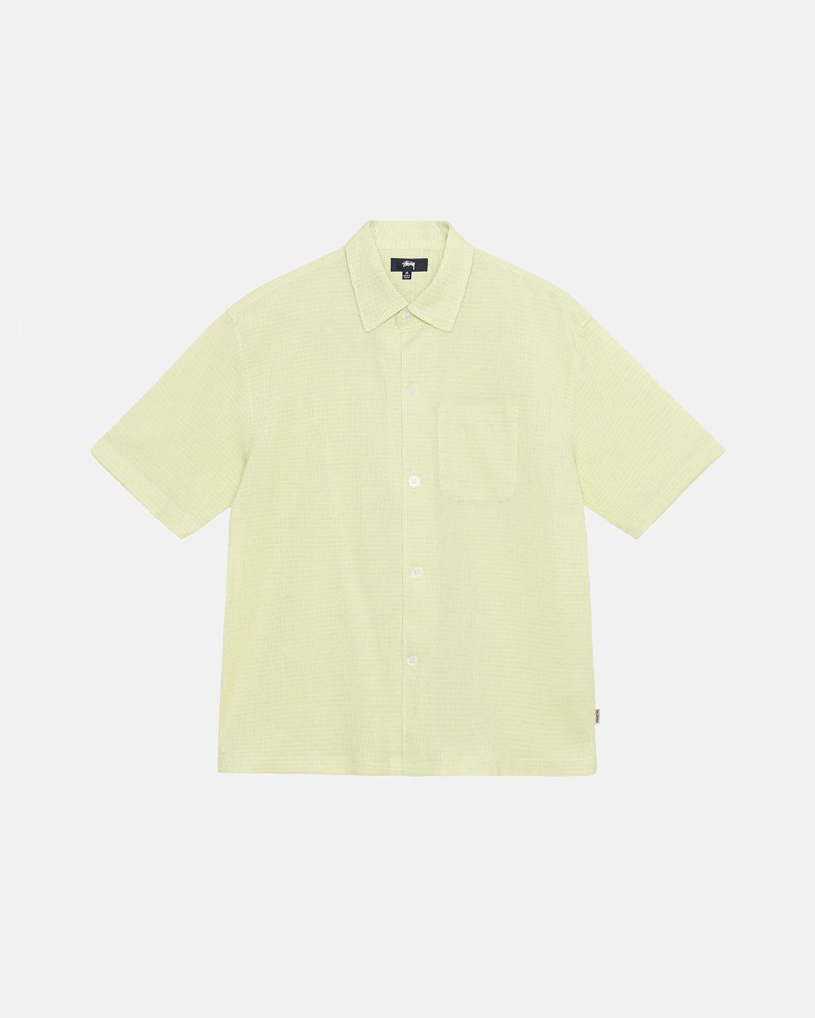 BOXY FLAT HEM SHIRT CRINKLED