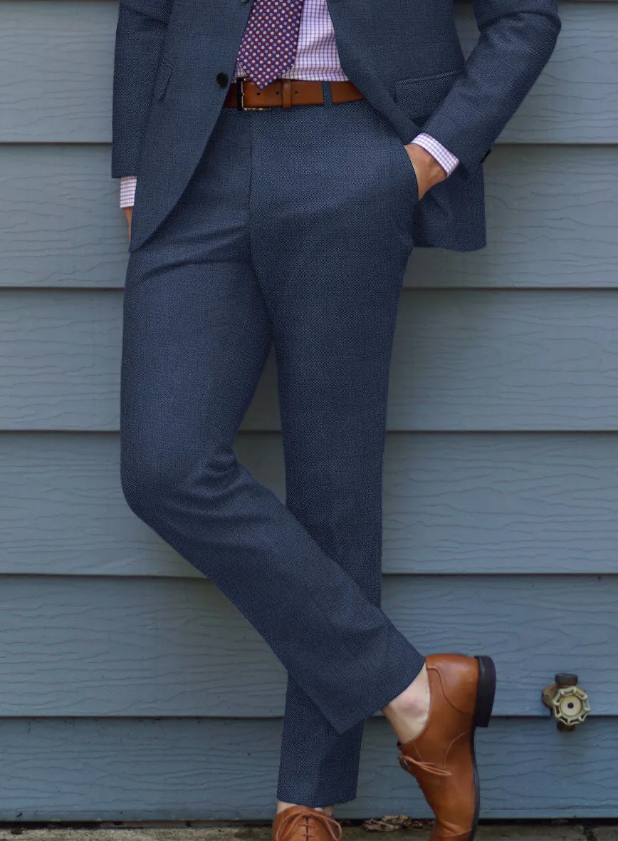 Bristol Light Navy Sharkskin Pants