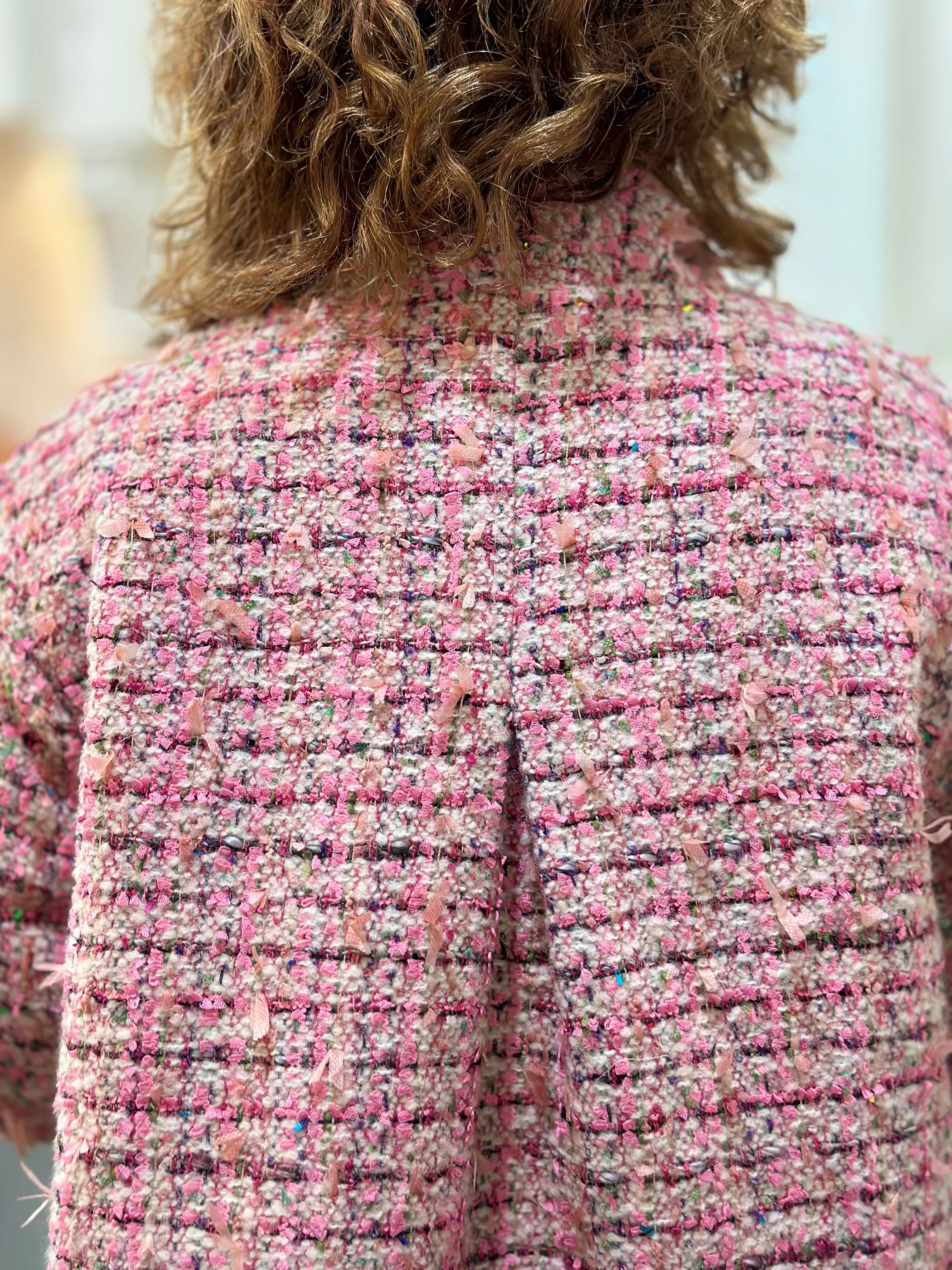 Caryn Lawn Bridget Tweed Jacket in Pink