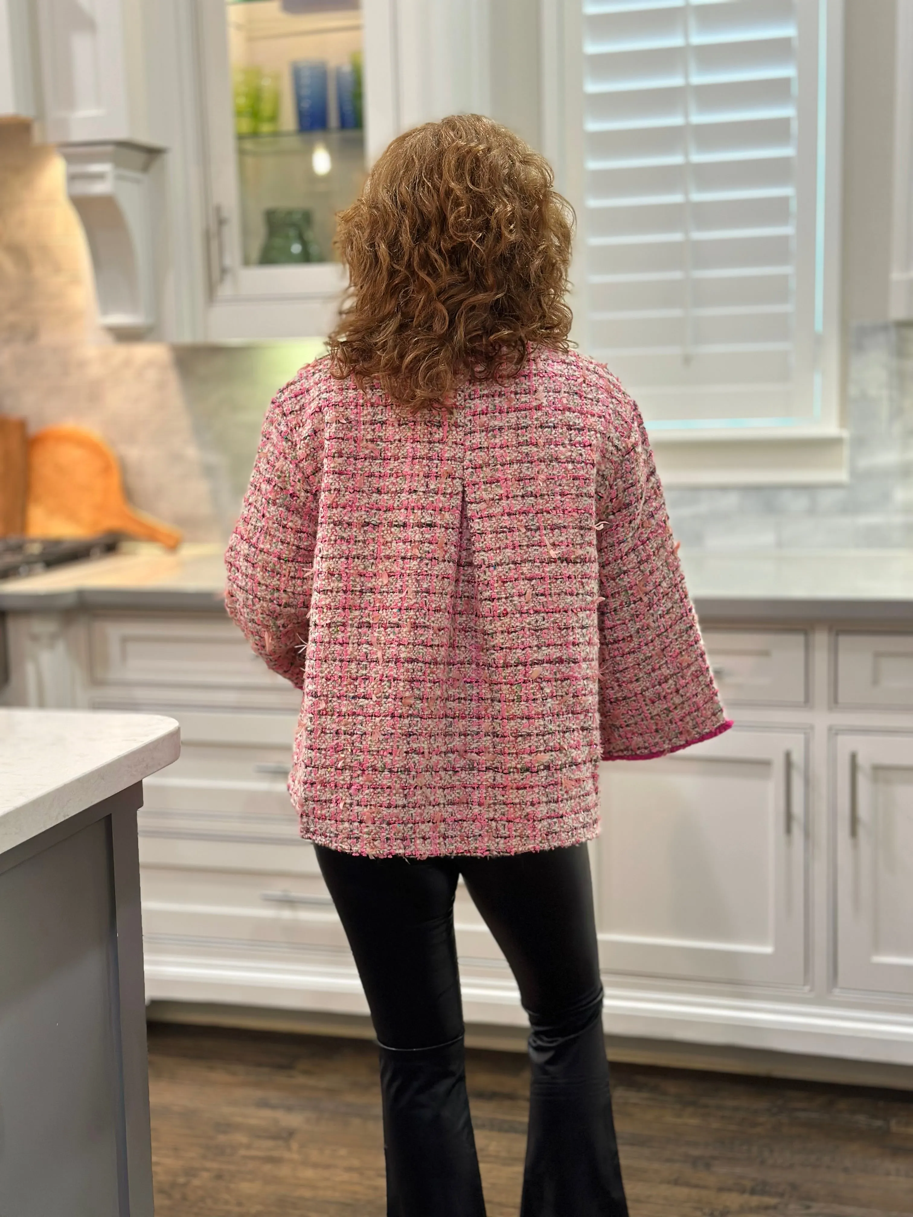 Caryn Lawn Bridget Tweed Jacket in Pink