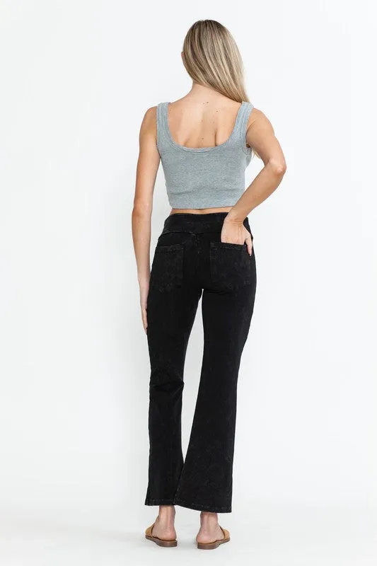 Chatoyant Crop Back Pocket French Terry Pants