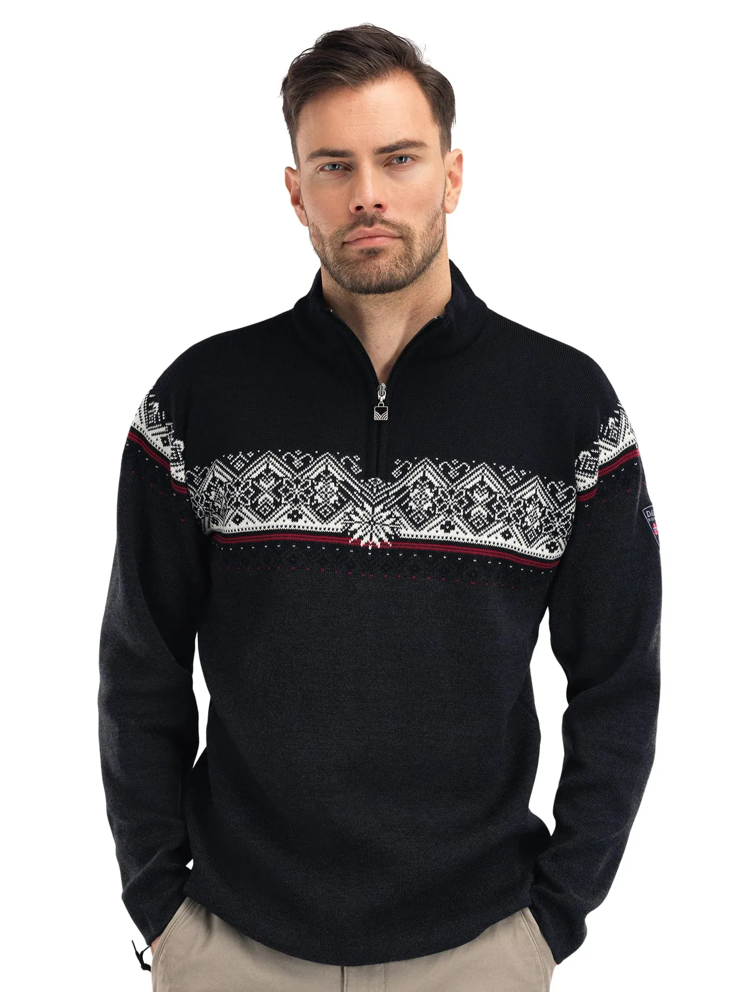 Dale of Norway | Moritz Sweater | Men's | Dark Charcoal/Raspberry/Black