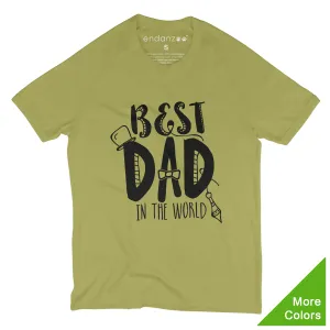 Endanzoo Organic Adult Men Short Sleeve T-shirt for Dad - Best Dad In The World