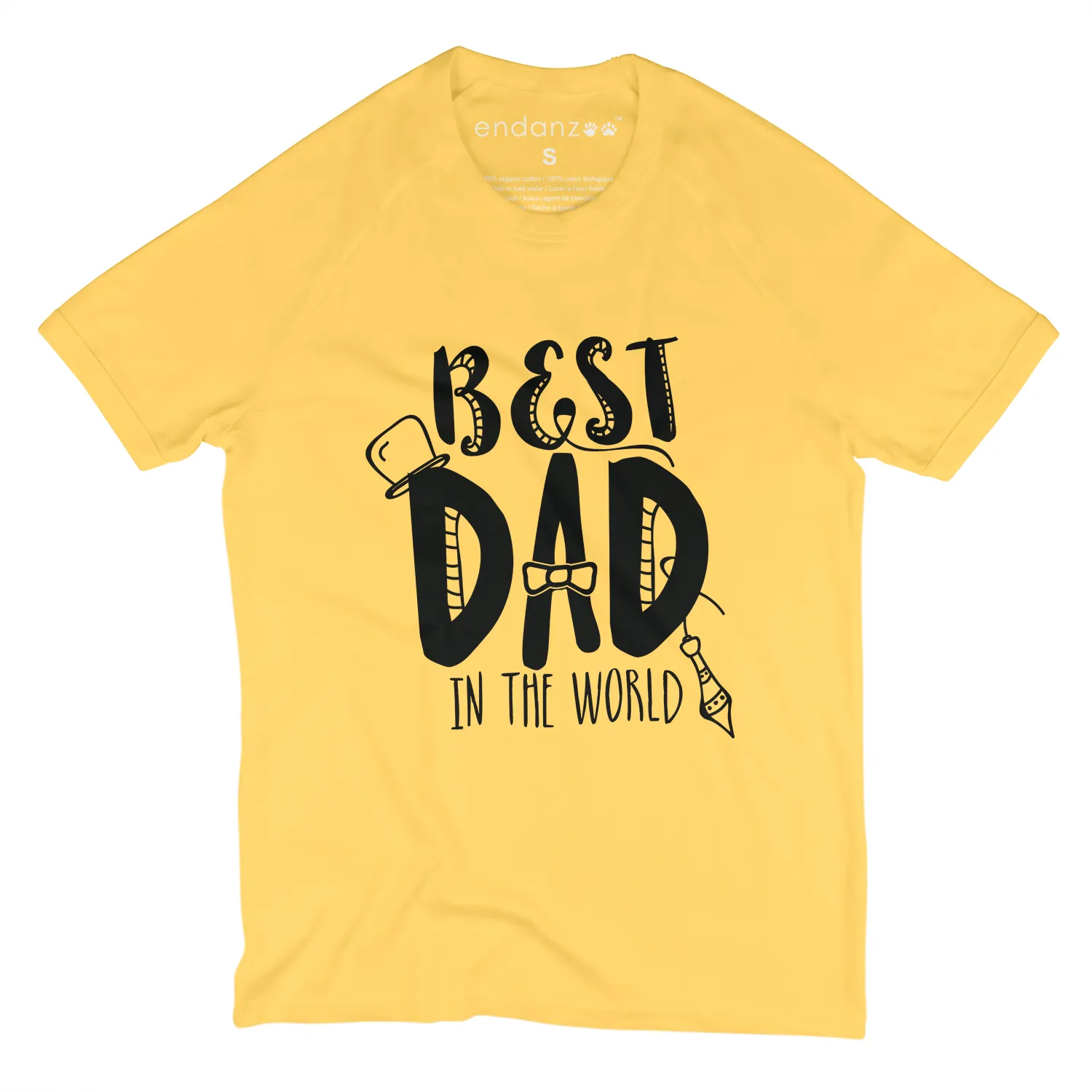 Endanzoo Organic Adult Men Short Sleeve T-shirt for Dad - Best Dad In The World