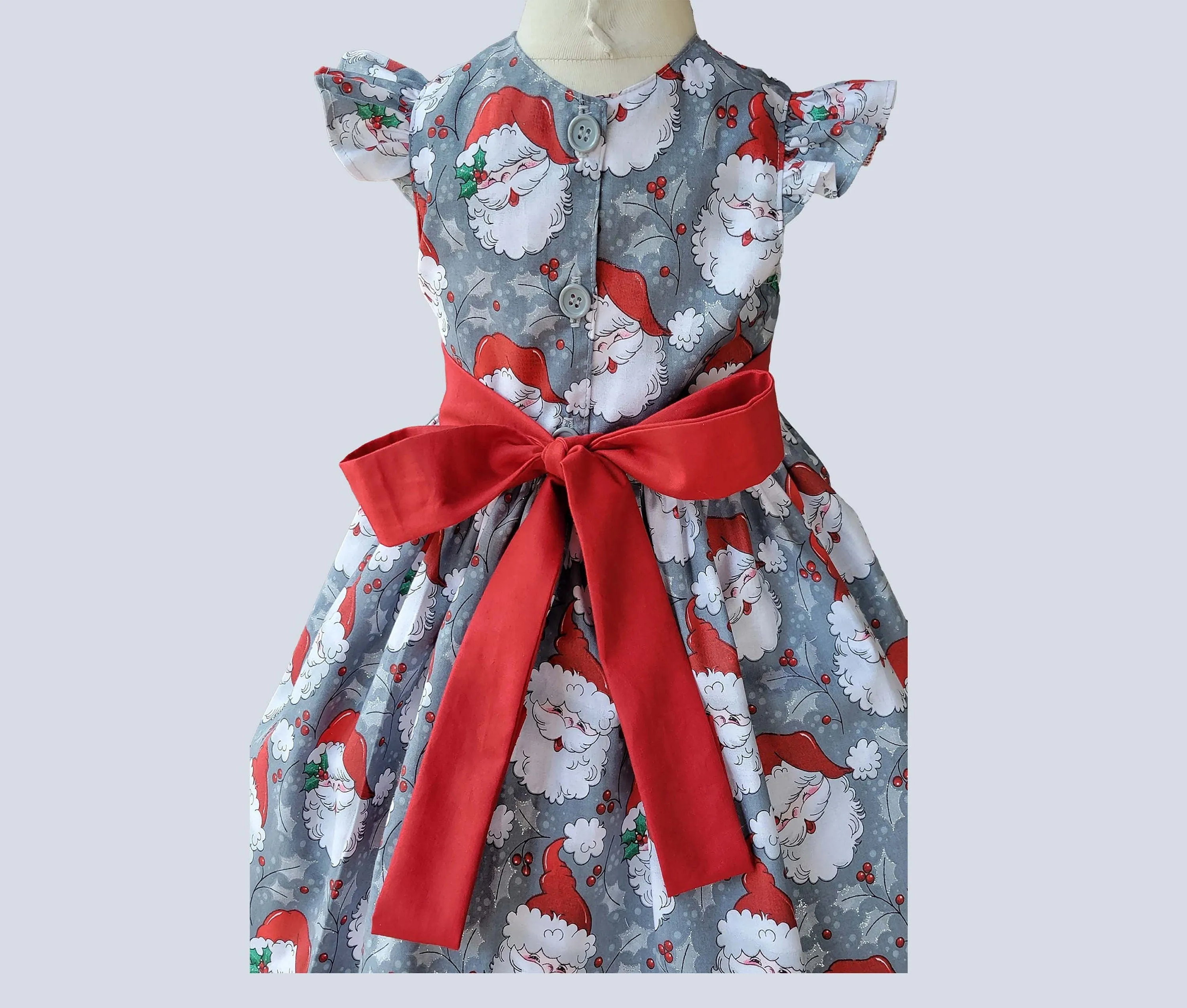 Girls Christmas dress, Toddler Christmas Dress,  Santa Claus Dress, Holiday Girl Dress, Baby First Christmas dress