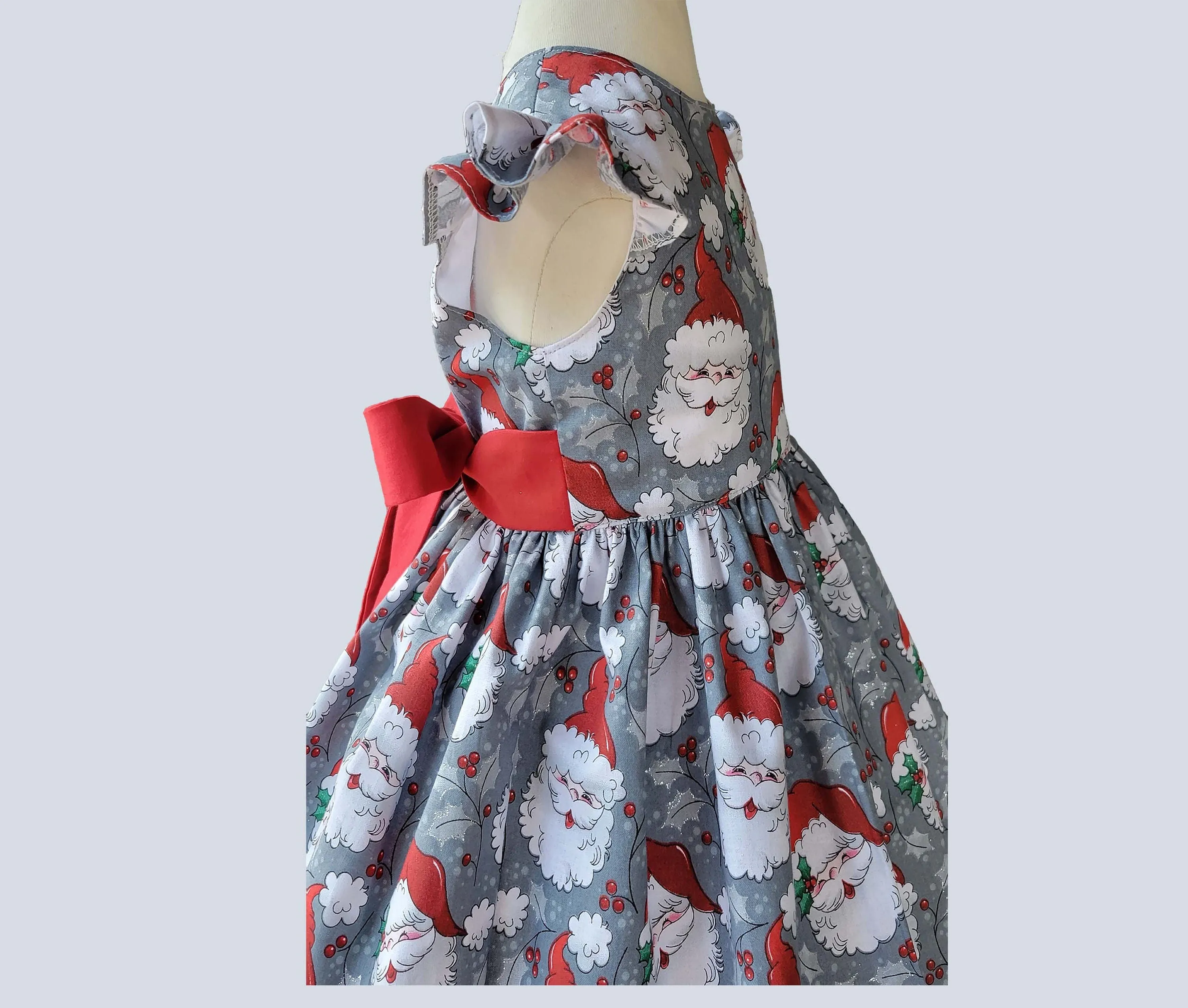 Girls Christmas dress, Toddler Christmas Dress,  Santa Claus Dress, Holiday Girl Dress, Baby First Christmas dress