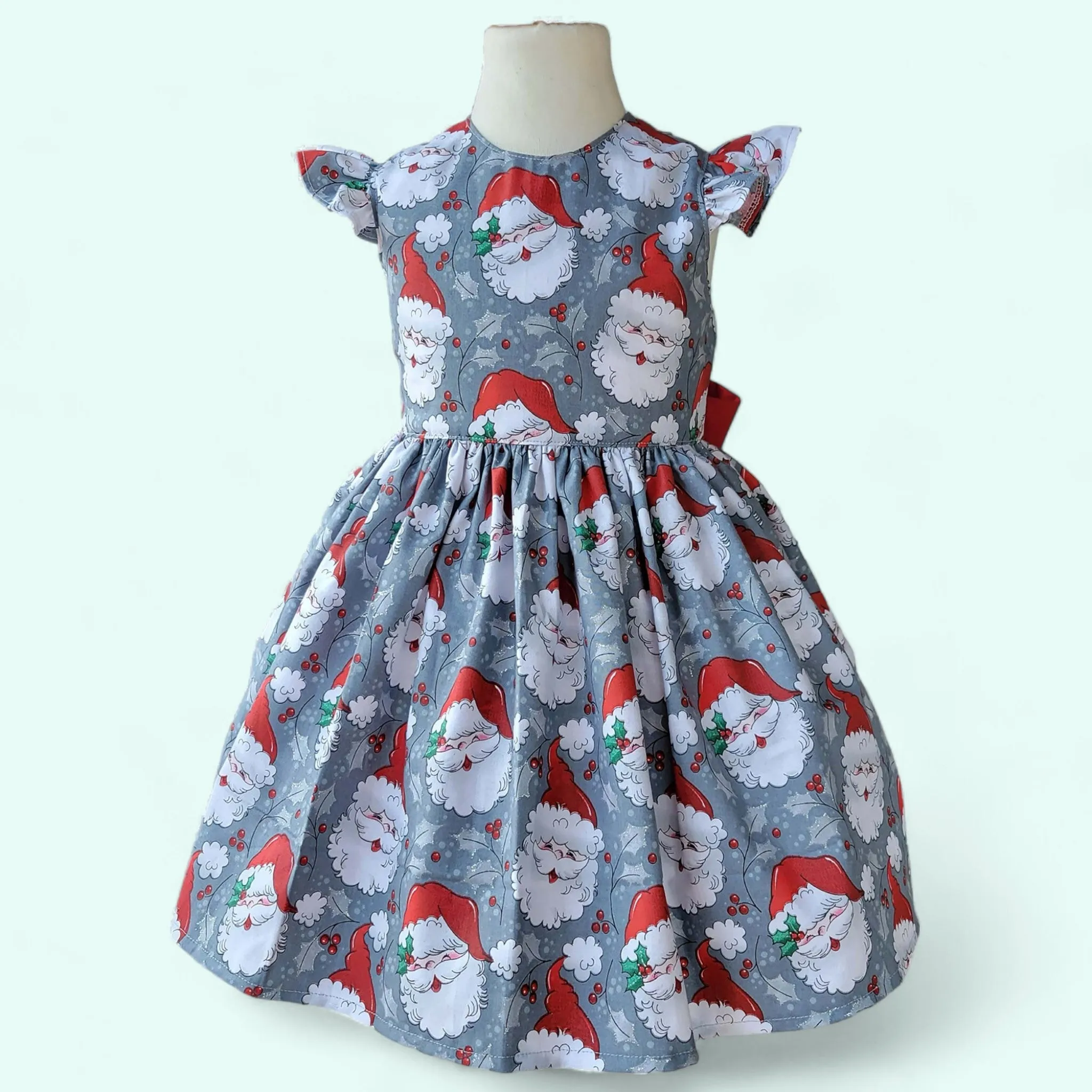 Girls Christmas dress, Toddler Christmas Dress,  Santa Claus Dress, Holiday Girl Dress, Baby First Christmas dress