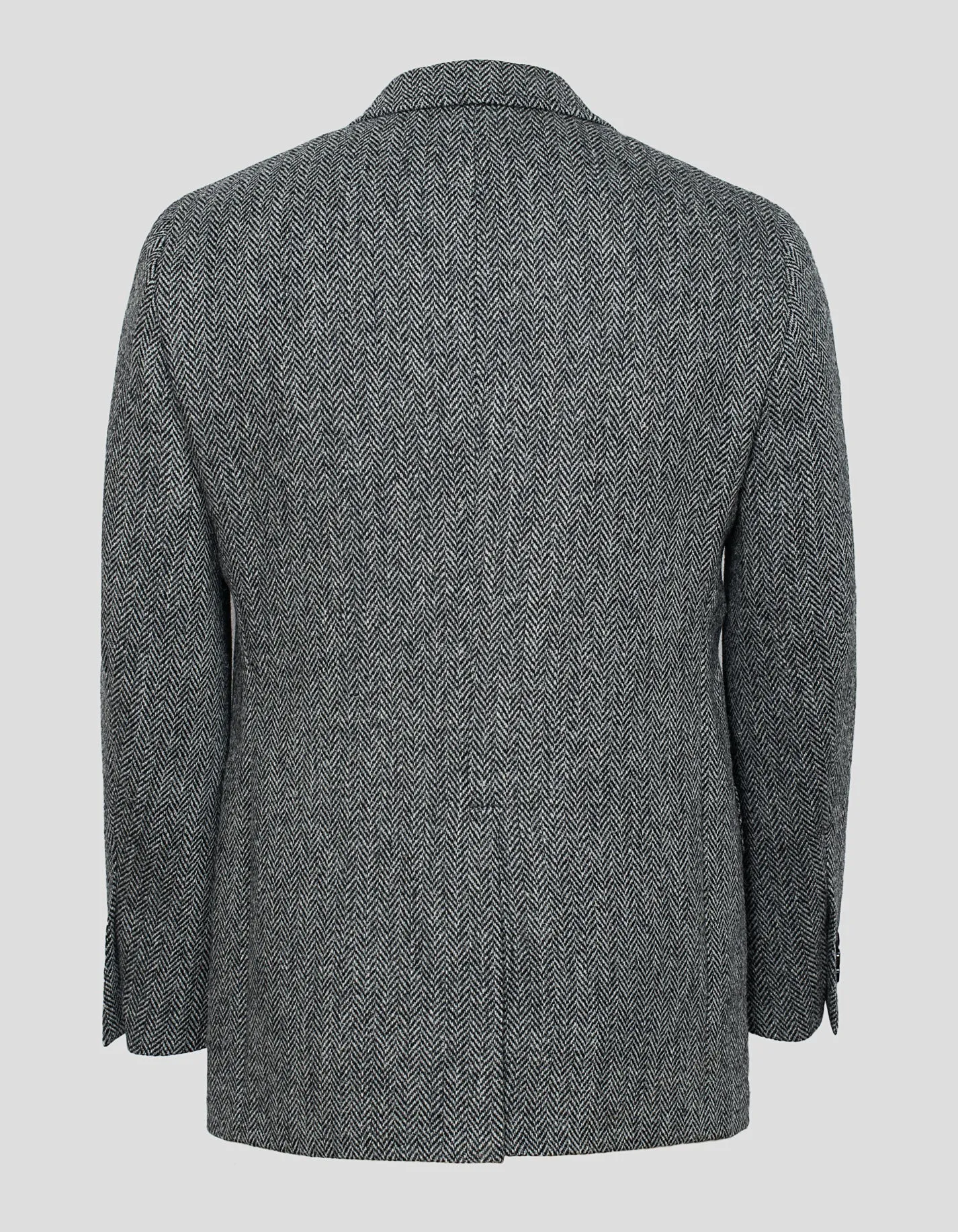 HARRIS TWEED BLACK AND WHITE HERRINGBONE SPORT COAT