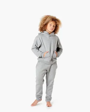 Kids Core Fleece Hoodie - Grey Mix