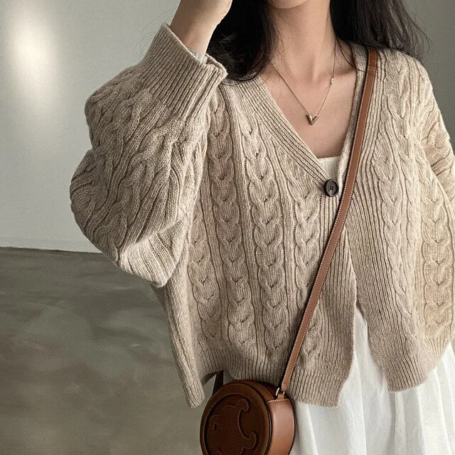 Knitted Crop Cardigan