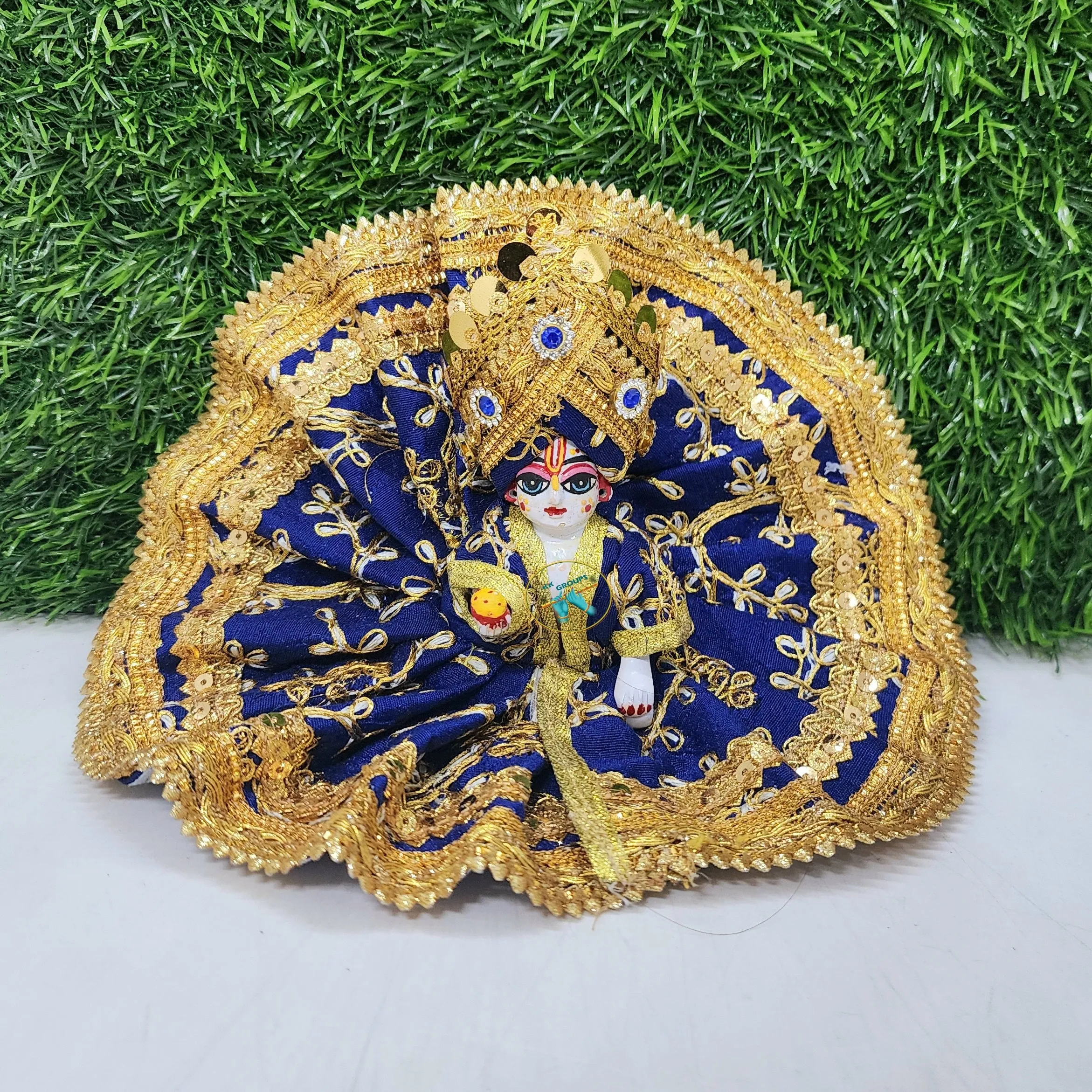 Laddu Gopal navy blue fancy dress