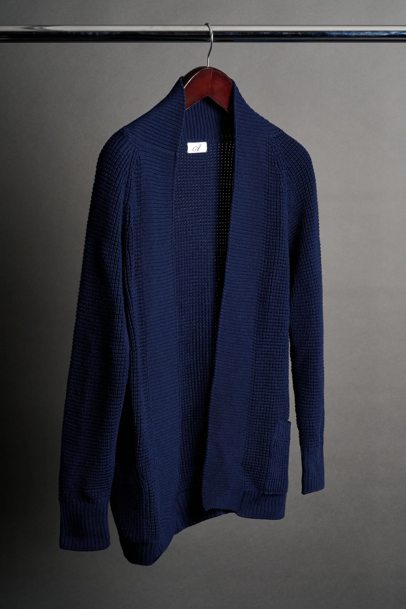 Leo Ribbed Merino Shawl Cardigan