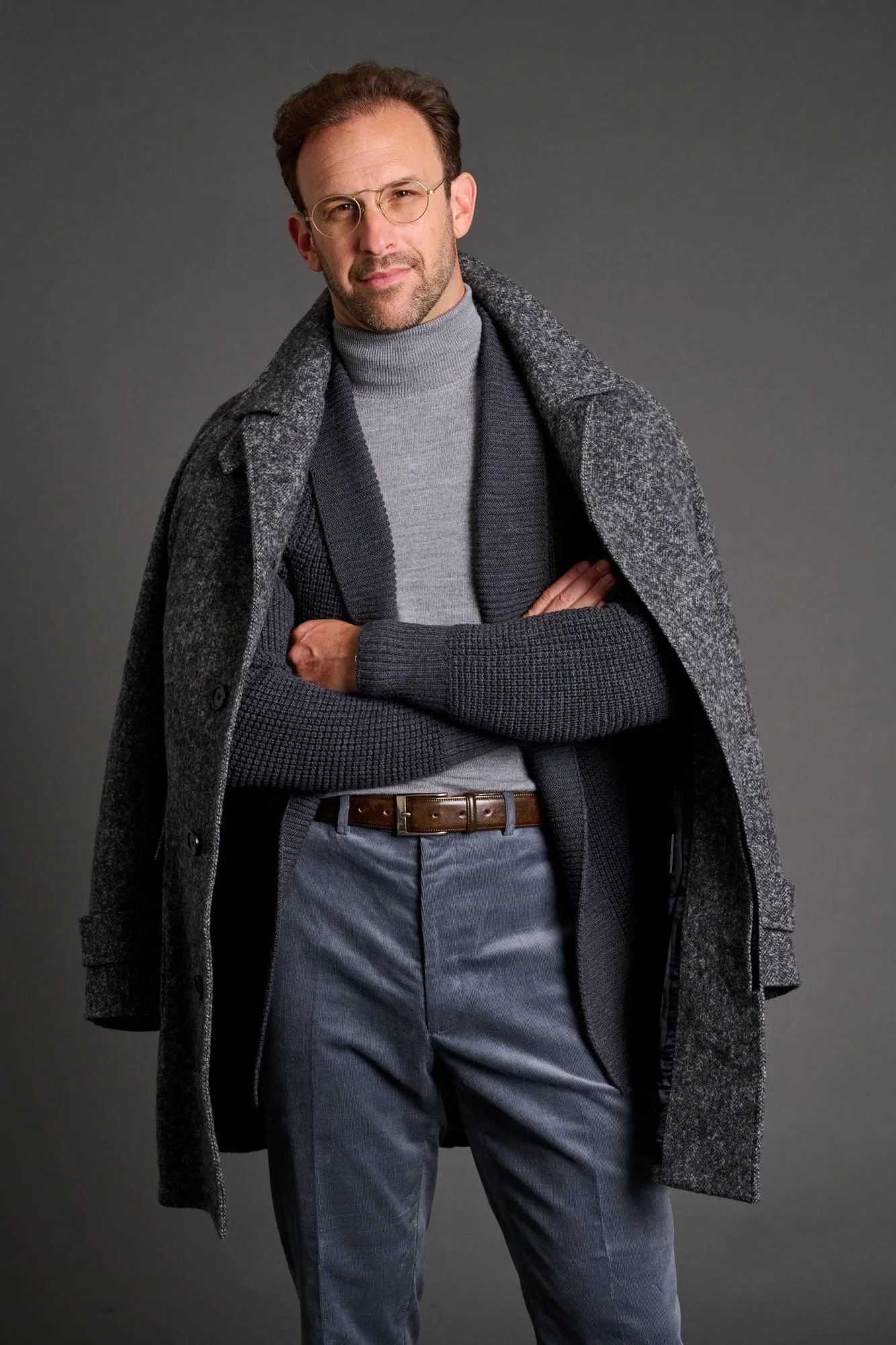 Leo Ribbed Merino Shawl Cardigan