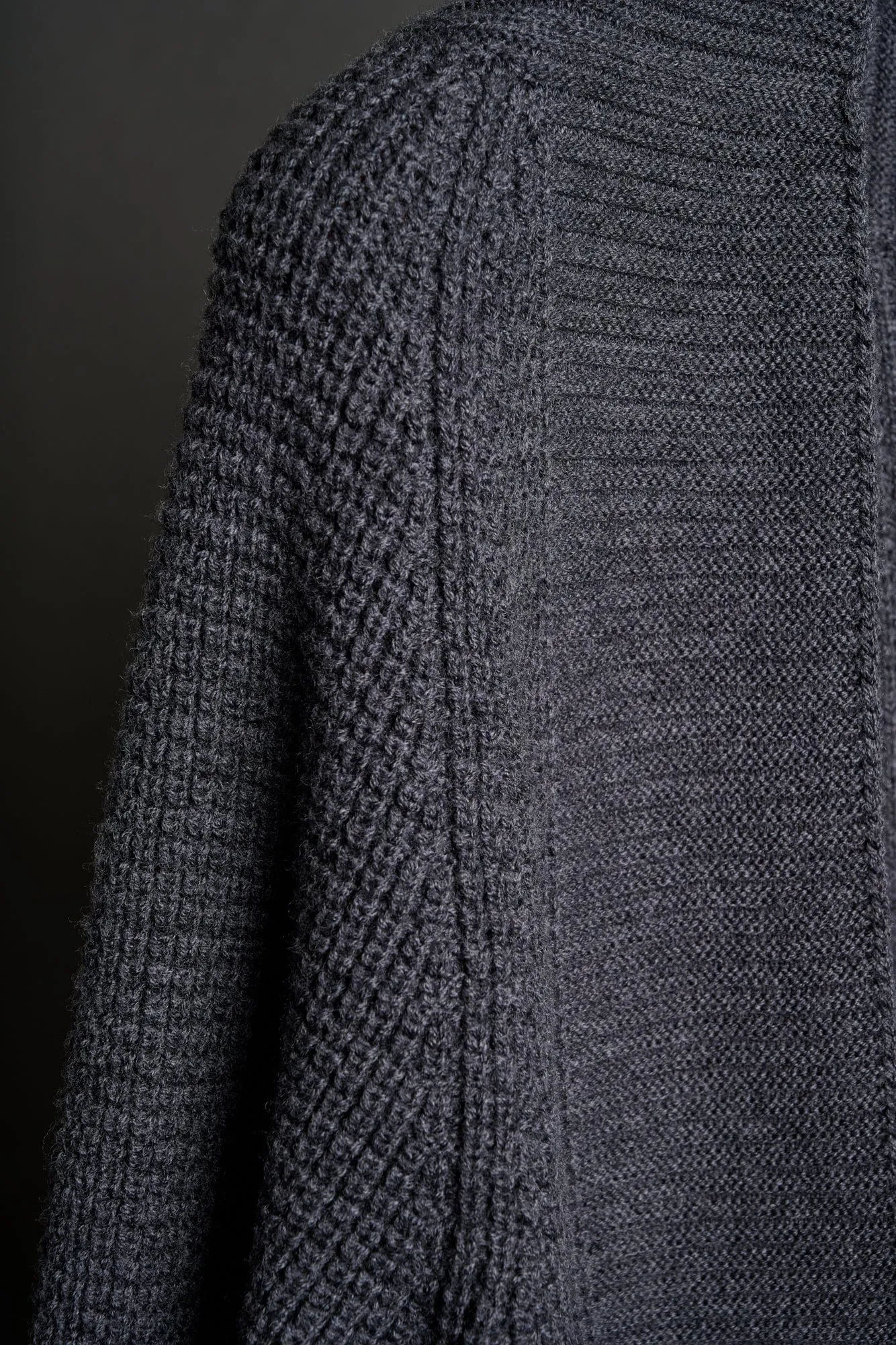 Leo Ribbed Merino Shawl Cardigan