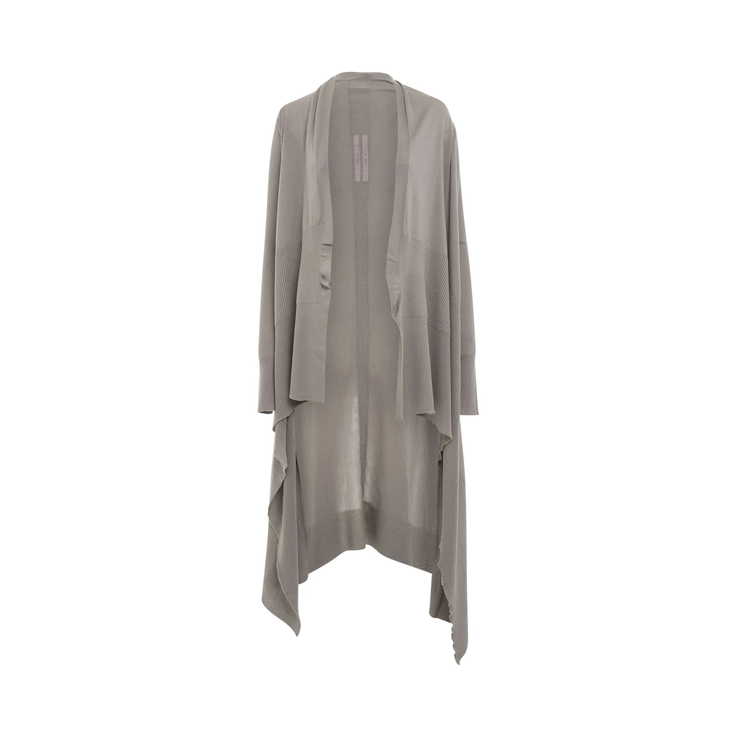 Long Wrap Knit Cardigan in Pearl