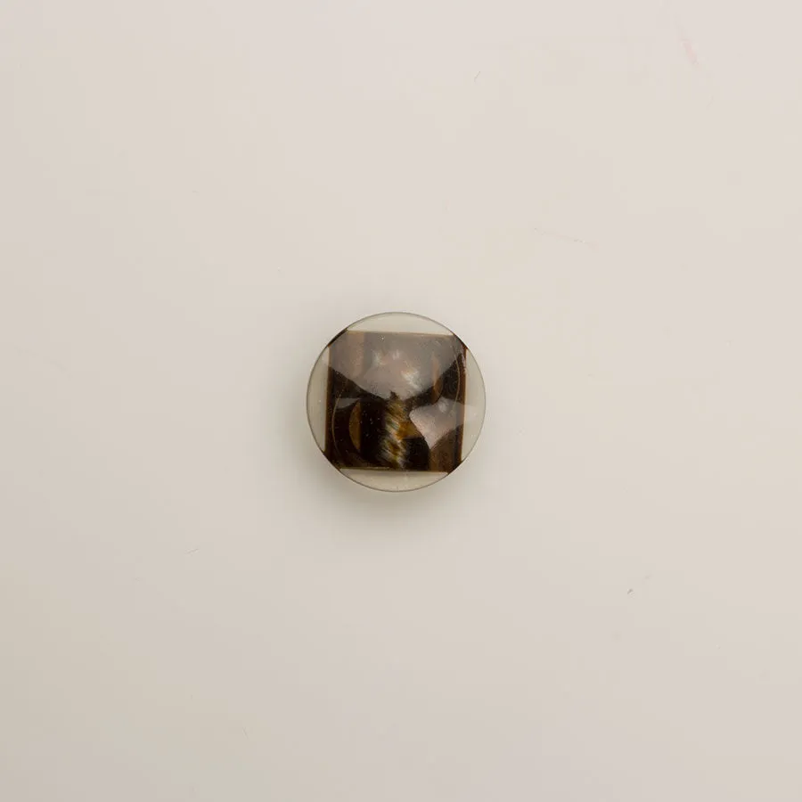 Medium Brown Mother of Pearl 'Square' Button