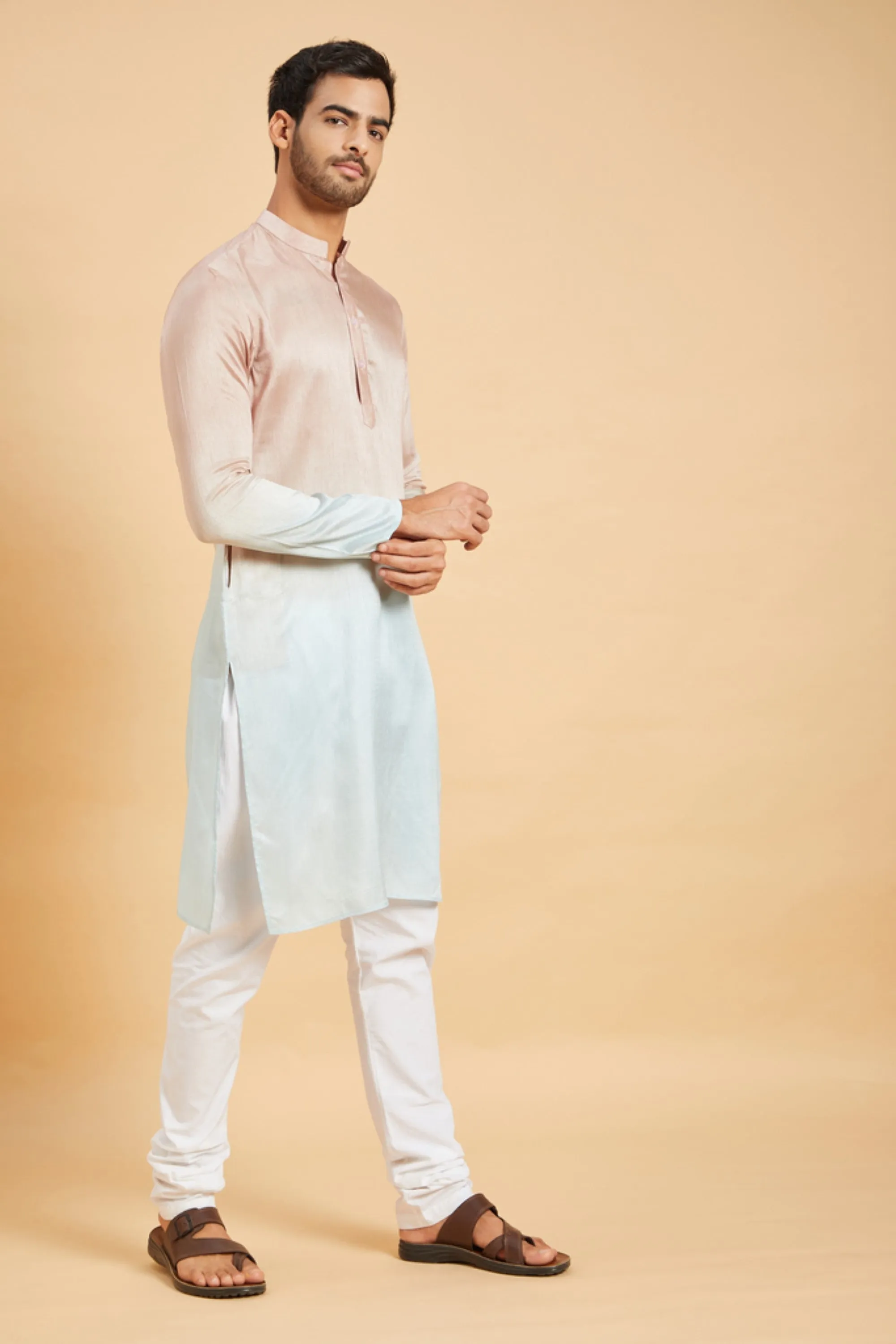 Men's Glidden Ombre Kurta With Crop Pants - Hilo Design