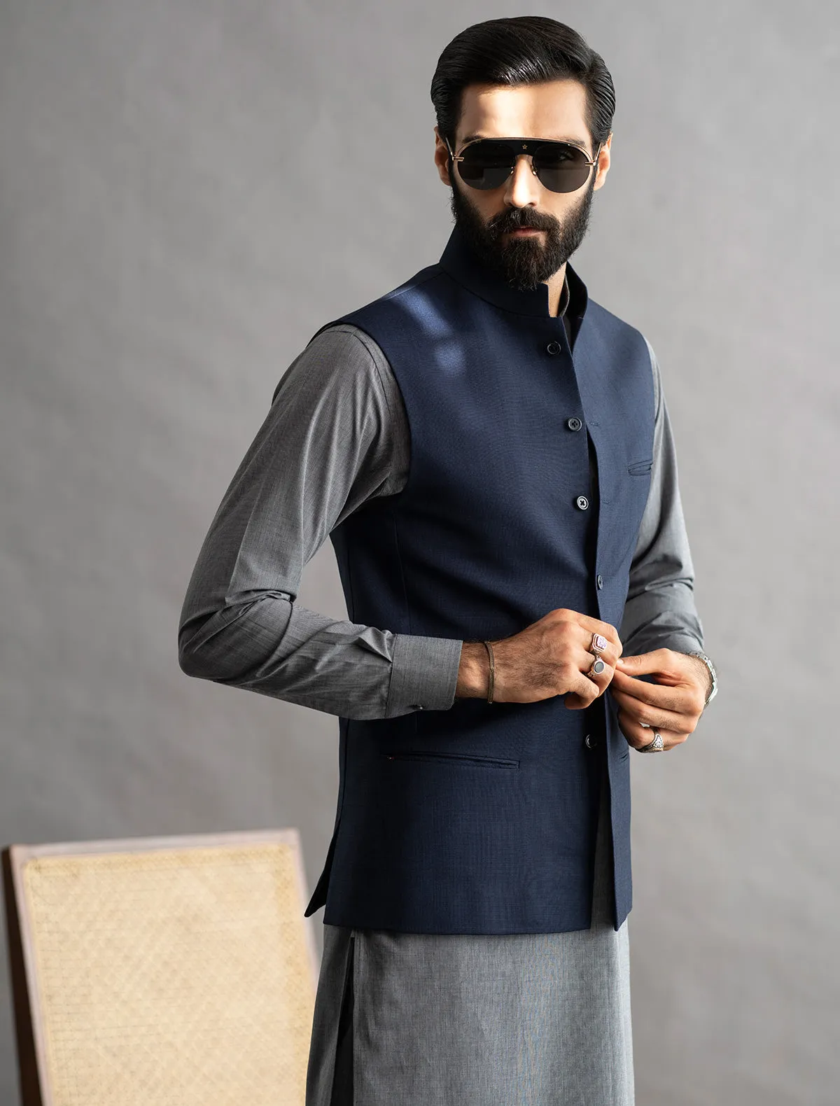 NAVY WAISTCOAT