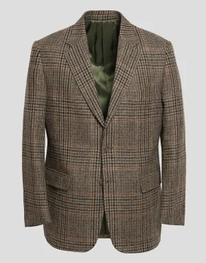 OLIVE JUMBO PLAID SPORT COAT