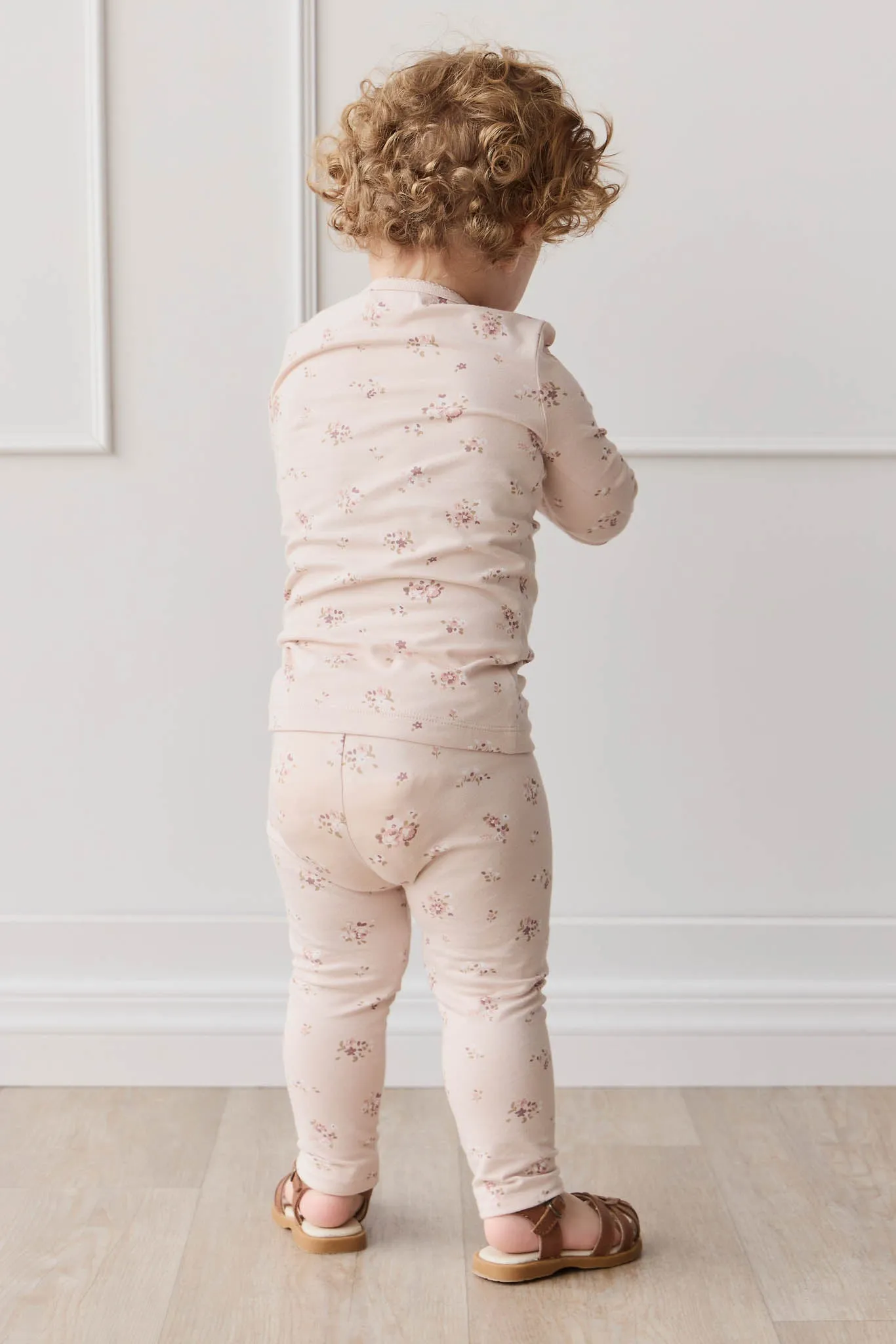 Organic Cotton Everyday Legging - Petite Fleur Soft Peony