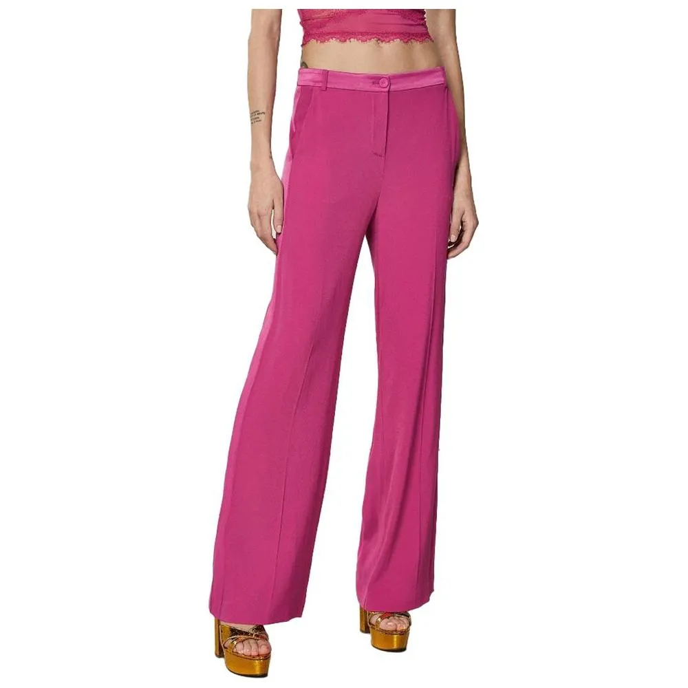 Patrizia Pepe Elegant Fuchsia Palazzo Trousers