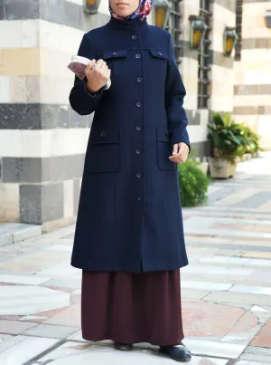 Pocketed Wool Coat