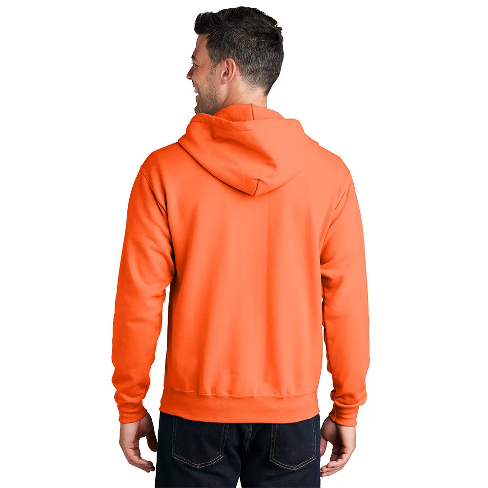 Port & Company® Core Fleece Full-Zip Hooded Sweatshirt - Orange