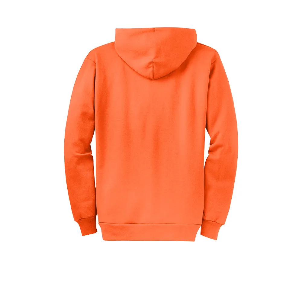 Port & Company® Core Fleece Full-Zip Hooded Sweatshirt - Orange