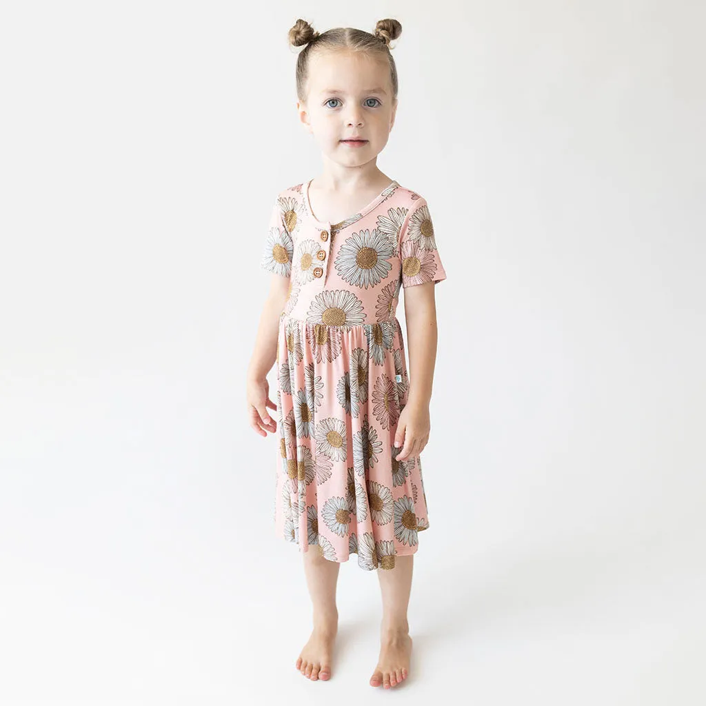 Posh Peanut Millie S/S Henley Twirl Dress