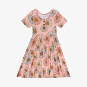 Posh Peanut Millie S/S Henley Twirl Dress