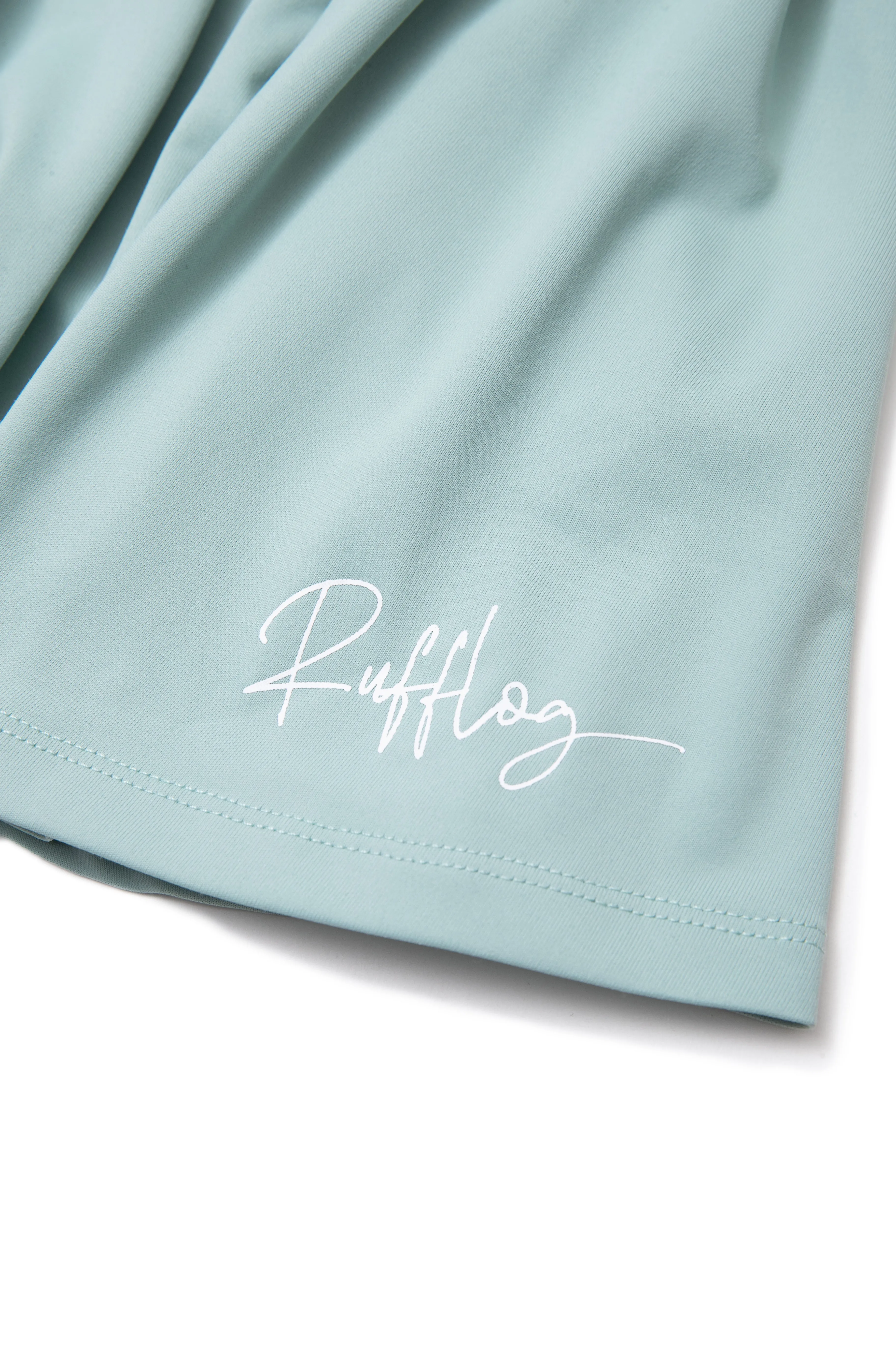 RUFFLOG CURSIVE LOGO SKIRT LIGHT GREEN