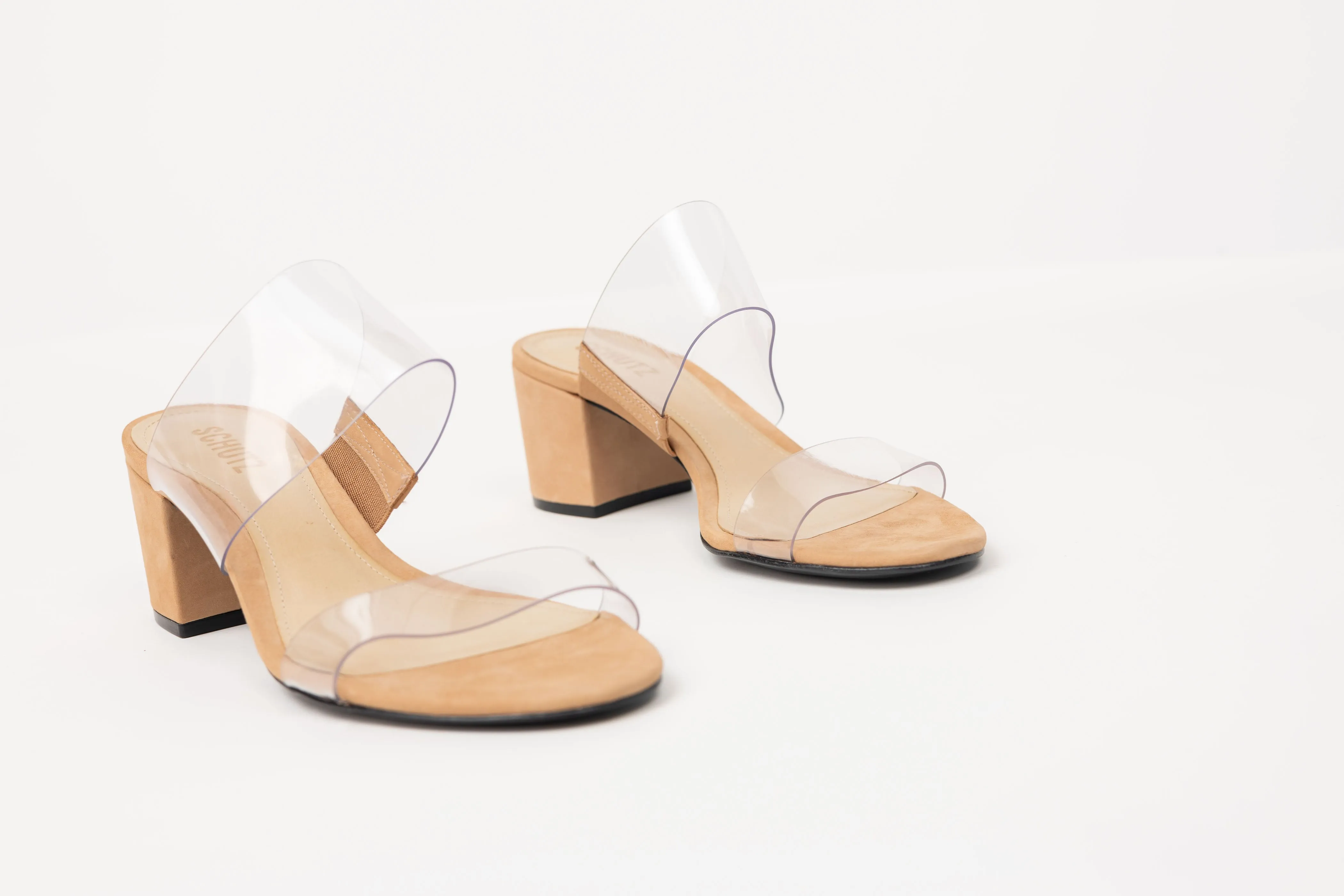 Schutz Victorie Sandal in Nude/Honey Beige