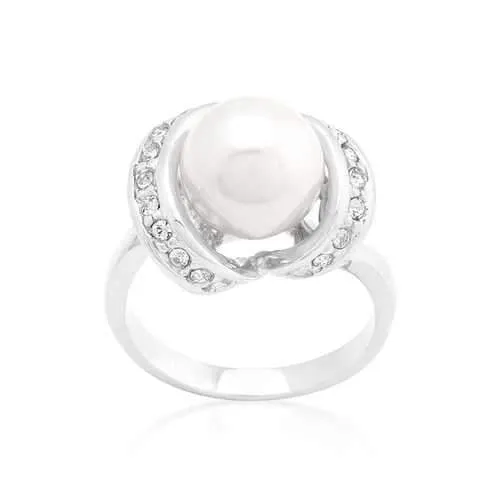 Single Pearl Cocktail Ring