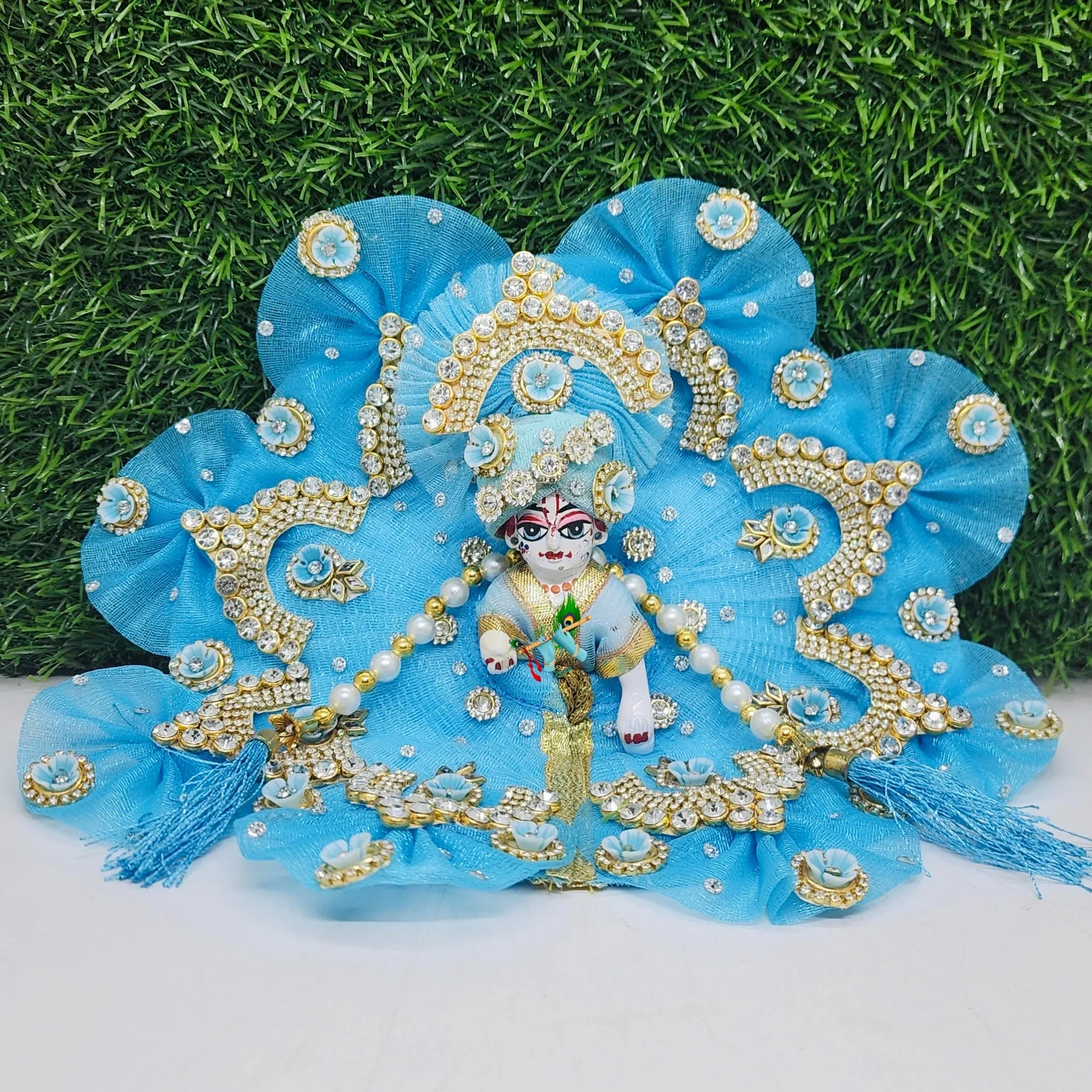 Sky fairytale dress for laddu gopal ji