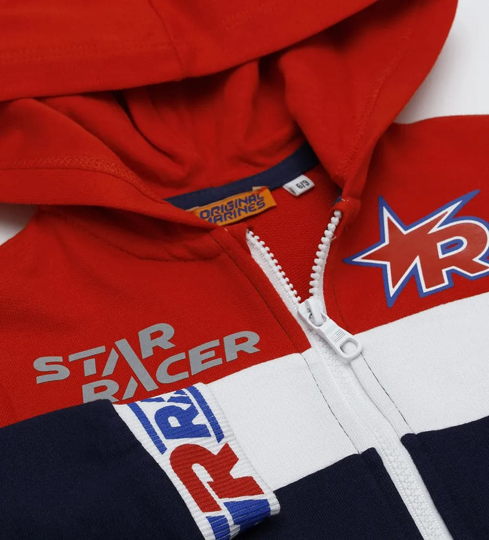 STAR RACER 100% COTTON ZIPPER HOODIE