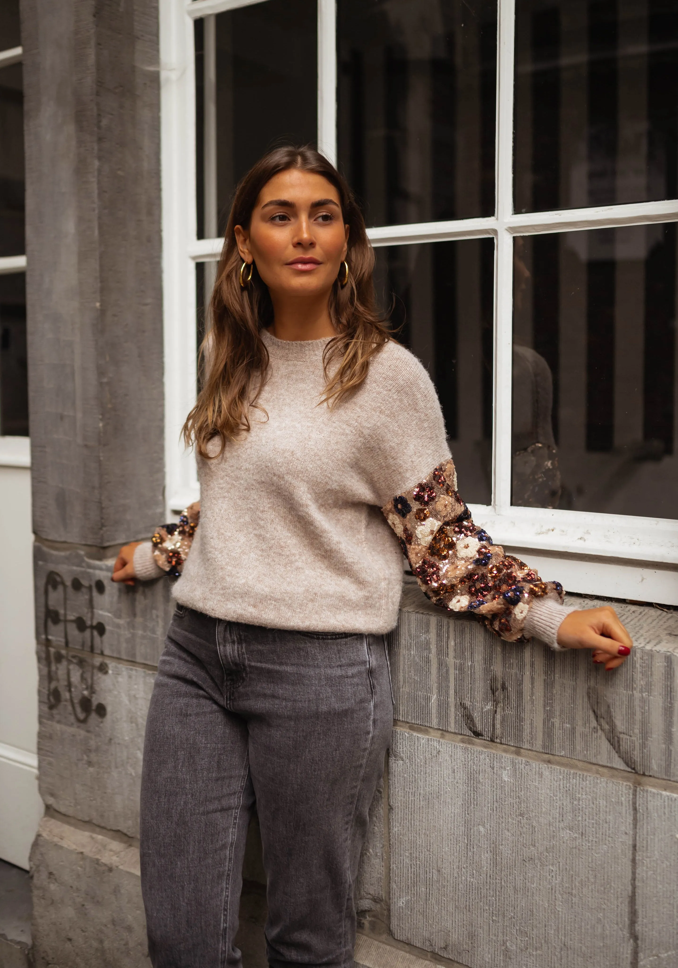 Taupe Cecylia Sweater