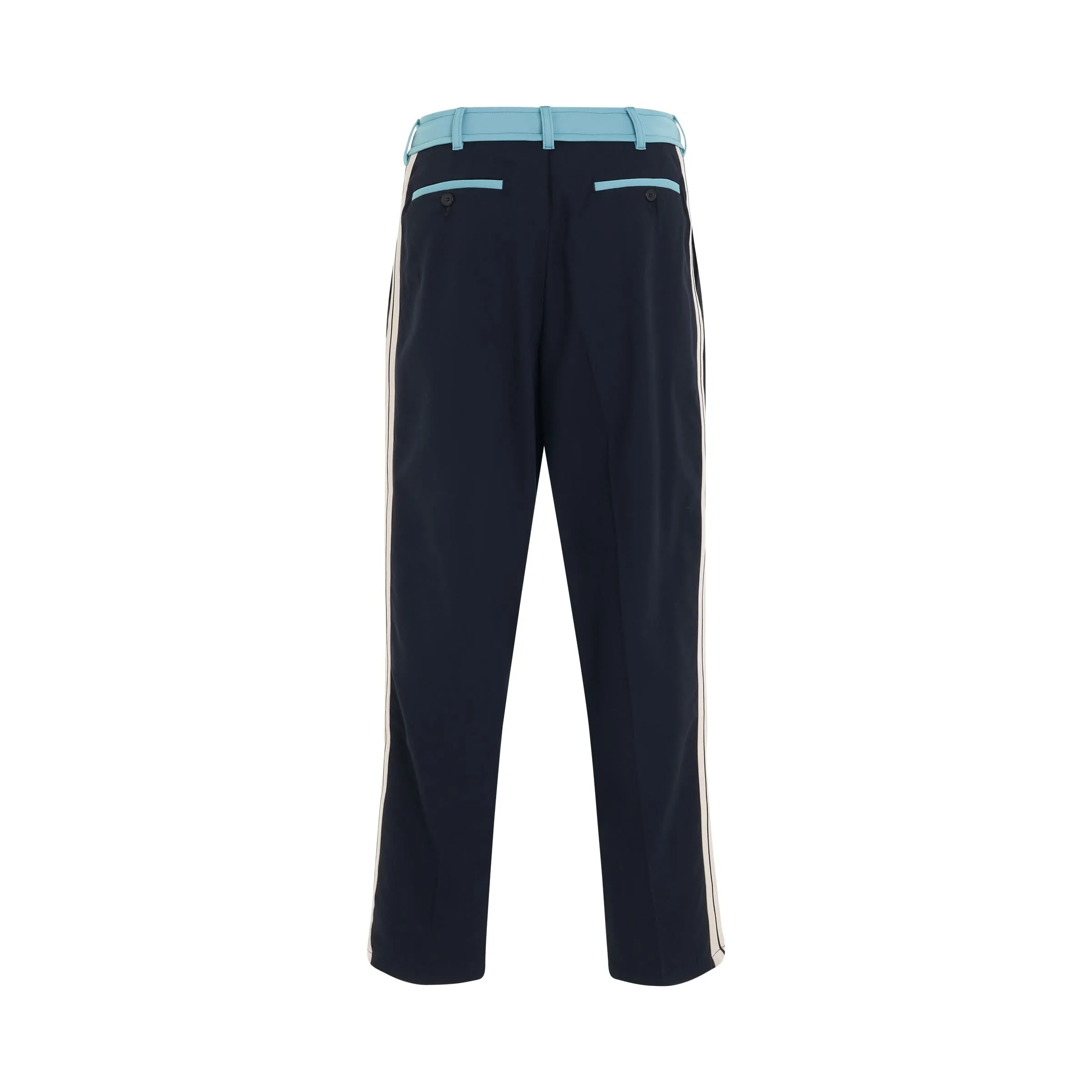 Track Belt Pants in Blue/Light