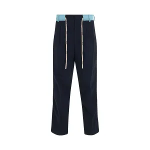 Track Belt Pants in Blue/Light