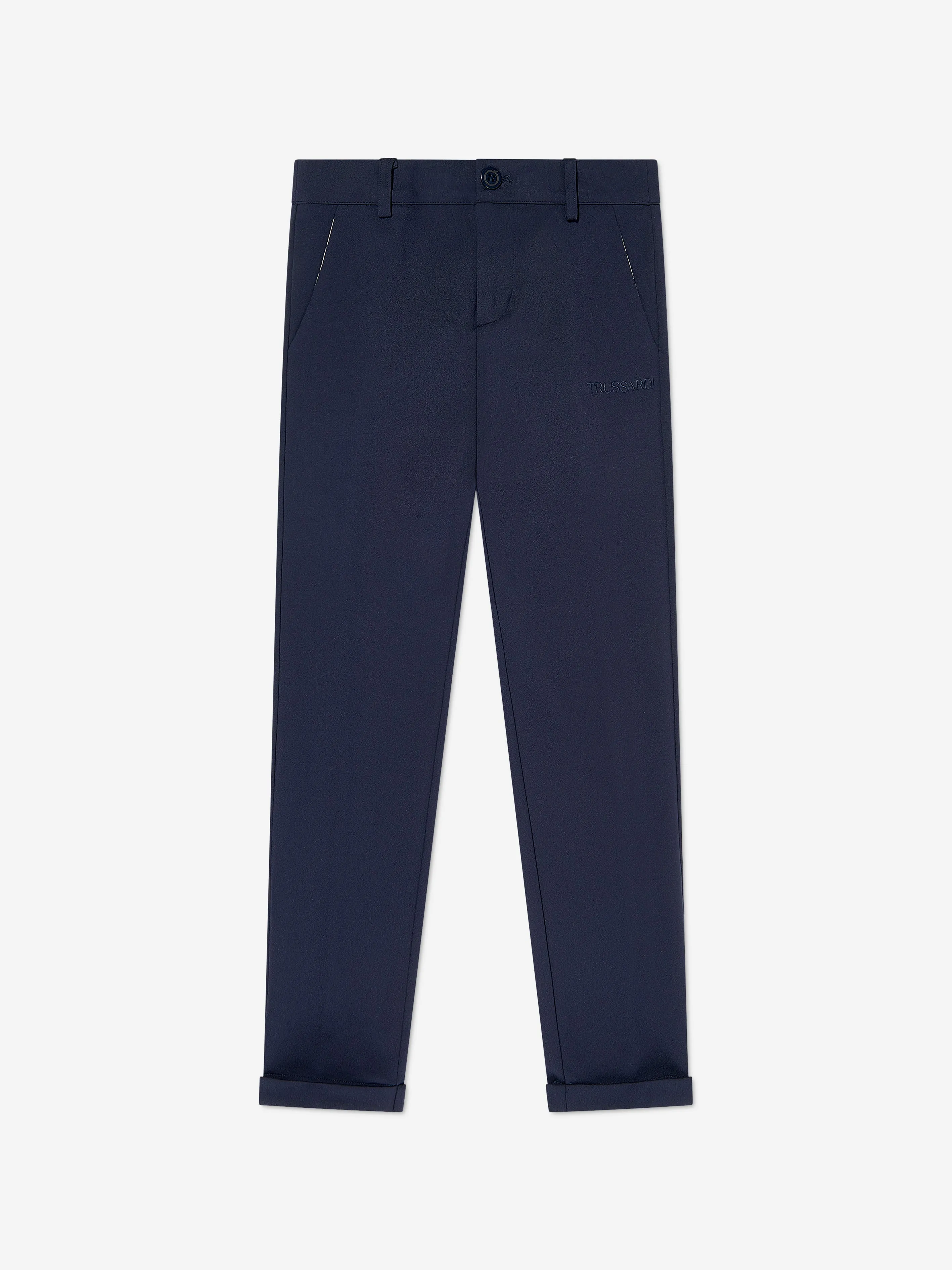 Trussardi Boys Sly Chino Trousers in Navy