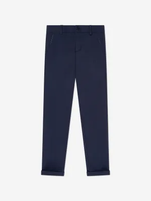 Trussardi Boys Sly Chino Trousers in Navy